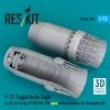 RESKIT RSU72-0301 F‑15 Eagle/Strike Eagle (A, B, C, D, E early, J) F100-PW-220 open exhaust nozzles for Hasegawa kit (3D Printed) (1/72)
